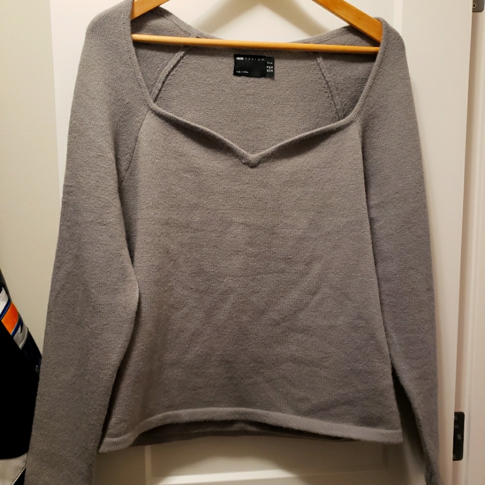 ASOS Design Grey Bustier Sweater